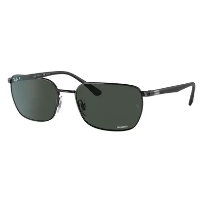 Ray-Ban Unisex Sunglass RB3684CH Chromance - Frame color: Black, Lens color: Dark Grey