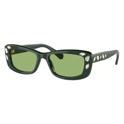 Swarovski Woman Sunglass SK6008 - Frame color: Dark Green, Lens color: Dark Green