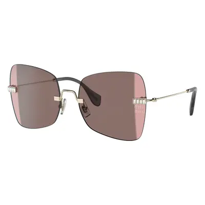 Miu Miu Woman Sunglass MU 50WS - Frame color: Pale Gold, Lens color: Pink Gradient Sharp Grey