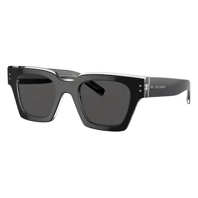 Dolce&Gabbana Man Sunglass DG4413 - Frame color: Black/Crystal, Lens color: Grey