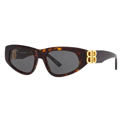 Balenciaga Woman Sunglass BB0095S - Frame color: Brown, Lens color: Green