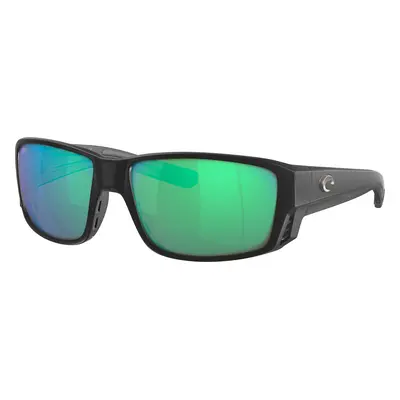 Costa Man Sunglass 6S9105 Tuna Alley PRO - Frame color: Matte Black, Lens color: Green Mirror