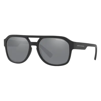 Armani Exchange Man Sunglass AX4074S - Frame color: Matte Black, Lens color: Light Grey Mirror 