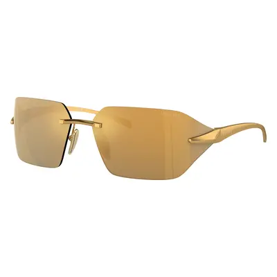 Prada Woman Sunglass PR A56S - Frame color: Satin Yellow Gold, Lens color: Brown Mirror Multila