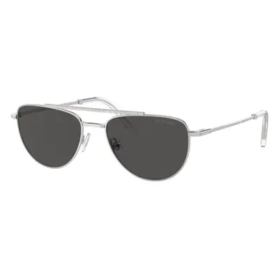 Swarovski Woman Sunglass SK7007 - Frame color: Silver, Lens color: Dark Grey