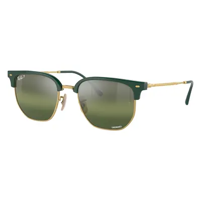 Ray-Ban Unisex Sunglass RB4416 New Clubmaster - Frame color: Green On Gold, Lens color: Silver/