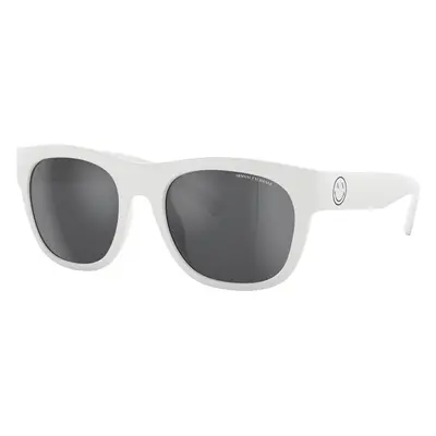 Armani Exchange Man Sunglass AX4128SU - Frame color: Matte White, Lens color: Grey Mirror Silve