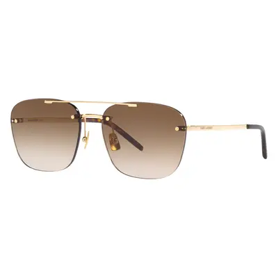 Saint Laurent Unisex Sunglass SL 309 Rimless - Frame color: Gold, Lens color: Brown Gradient