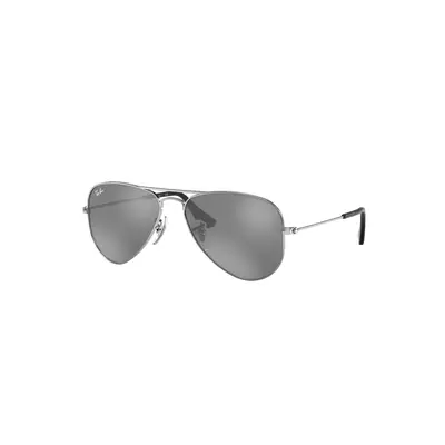 Ray-Ban Unisex Sunglass RB9506S Aviator Kids - Frame color: Silver, Lens color: Grey/Silver