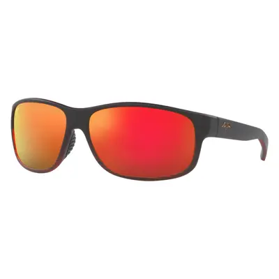 Maui Jim Unisex Sunglass Kaiwi Channel - Frame color: Burgundy Havana, Lens color: Hawaii Lava 