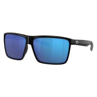 Costa Man Sunglass 6S9018 Rincon - Frame color: Shiny Black, Lens color: Blue Mirror