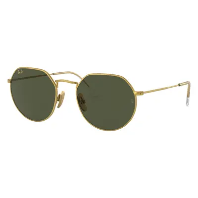 Ray-Ban Unisex Sunglass RB8165 Jack Titanium - Frame color: Gold, Lens color: Green