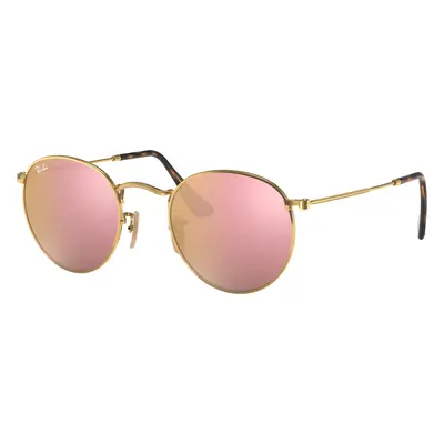 Ray-Ban Man Sunglass RB3447N Round Flat Lenses - Frame color: Arista Gold, Lens color: Brown