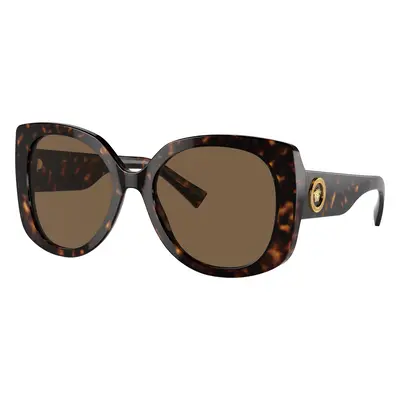 Versace Woman Sunglass VE4387 - Frame color: Havana, Lens color: Dark Brown