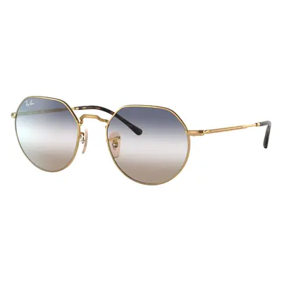 Ray-Ban Unisex Sunglass RB3565 Jack - Frame color: Arista Gold, Lens color: Clear/Blue