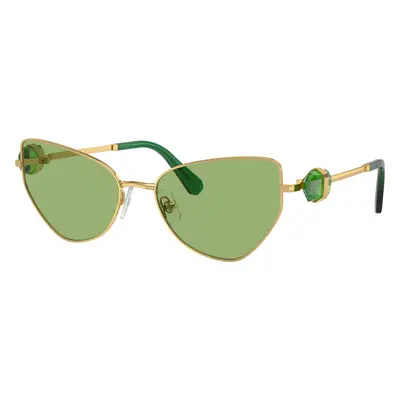 Swarovski Woman Sunglass SK7003 - Frame color: Gold, Lens color: Dark Green