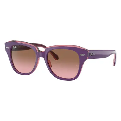 Ray-Ban Unisex Sunglass RB9186S State Street Kids - Frame color: Violet On Transparent Pink, Le