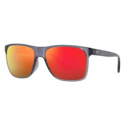 Maui Jim Man Sunglass Pailolo - Frame color: Grey Clear, Lens color: Hawaii Lava U+2122 Mirror 