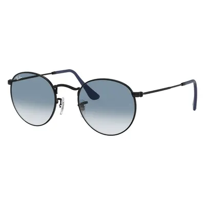 Ray-Ban Unisex Sunglass RB3447 Round Metal - Frame color: Black, Lens color: Light Blue Gradien