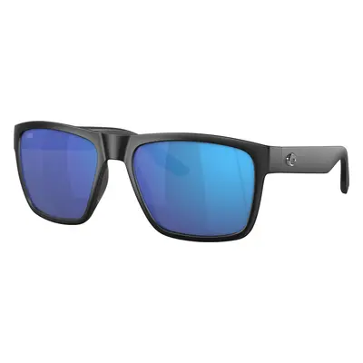 Costa Man Sunglass 6S9050 Paunch XL - Frame color: Matte Black, Lens color: Blue Mirror