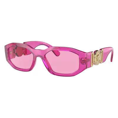 Versace Unisex Sunglass VE4361 Biggie - Frame color: Transparent Fuxia, Lens color: Fuchsia