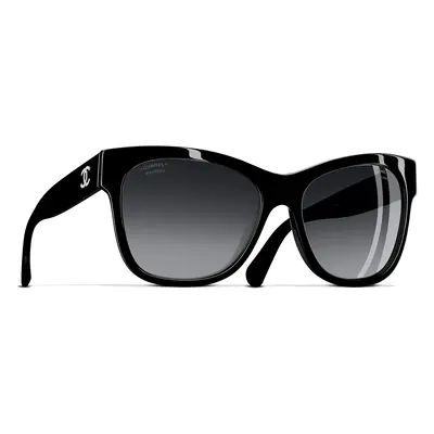 Chanel Woman Sunglass Square Sunglasses CH5380 - Frame color: Black, Lens color: Grey