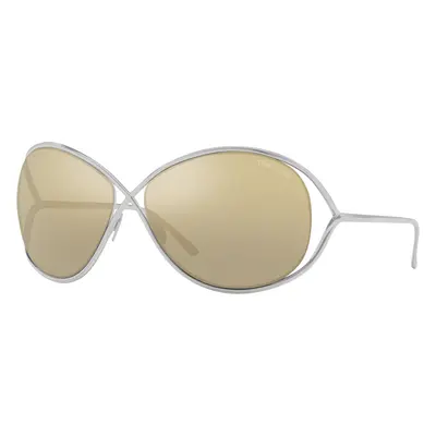 Tom Ford Woman Sunglass Nicoletta - Frame color: Silver Shiny, Lens color: Grey