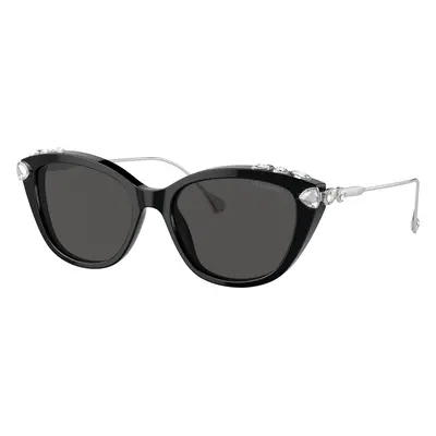 Swarovski Woman Sunglass SK6010 - Frame color: Black, Lens color: Dark Grey