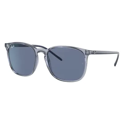 Ray-Ban Unisex Sunglass RB4387 - Frame color: Transparent Blue, Lens color: Dark Blue