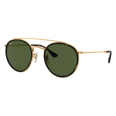 Ray-Ban Unisex Sunglass RB3647N Round Double Bridge - Frame color: Arista Gold, Lens color: G-1