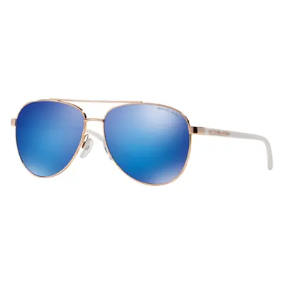 Michael Kors Woman Sunglass MK5007 Hvar - Frame color: Rose Gold/White, Lens color: Blue Mirror