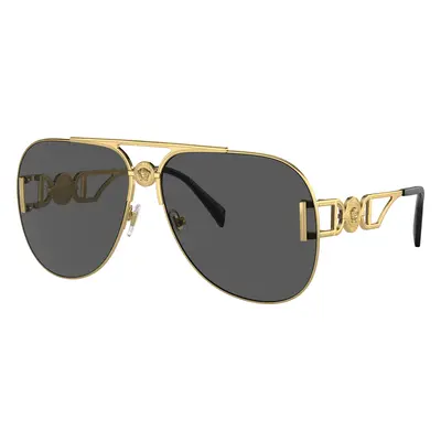 Versace Unisex Sunglass VE2255 - Frame color: Gold, Lens color: Dark Grey