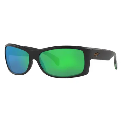 Maui Jim Unisex Sunglass Equator - Frame color: Matte Black, Lens color: MAUI GreenU+00AD Mirro