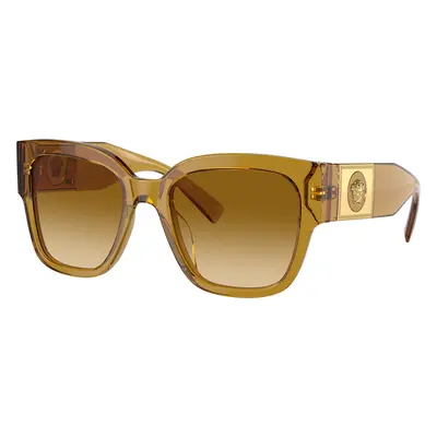 Versace Woman Sunglass VE4437U - Frame color: Transparent Honey, Lens color: Light Yellow Gradi