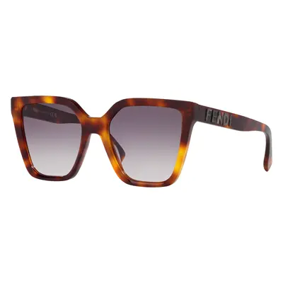 Fendi Woman Sunglass FE40086I - Frame color: Tortoise Yellow, Lens color: Grey