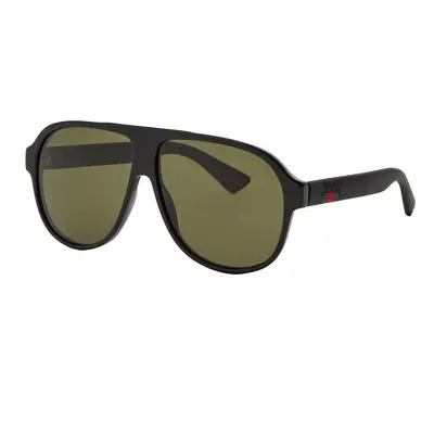 Gucci Man Sunglass GG0009S - Frame color: Black, Lens color: Green