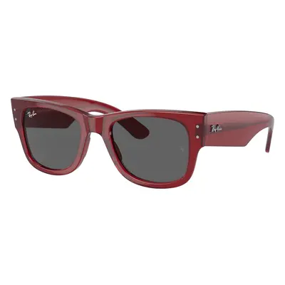 Ray-Ban Unisex Sunglass RB0840S Mega Wayfarer Bio-Based - Frame color: Transparent Red, Lens co