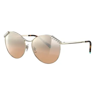 Tiffany & Co. Woman Sunglass TF3073B - Frame color: Pale Gold, Lens color: Brown Gradient Silve