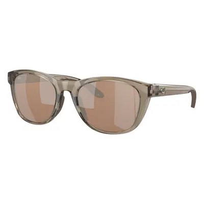 Costa Woman Sunglass 6S9108 Aleta - Frame color: Taupe Crystal, Lens color: Copper Silver Mirro