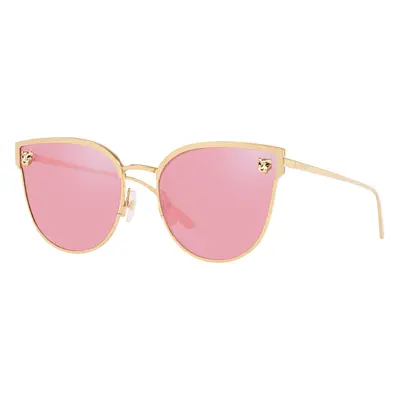 Cartier Woman Sunglass CT0198S - Frame color: Gold Matte, Lens color: Pink