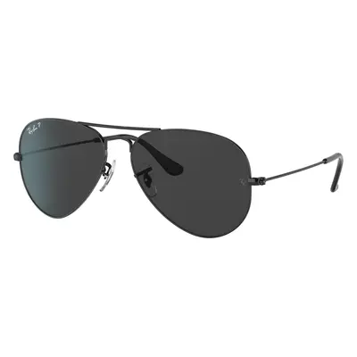 Ray-Ban Unisex Sunglass RB3025 Aviator Total Black - Frame color: Black, Lens color: Black