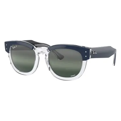 Ray-Ban Unisex Sunglass RB0298S Mega Hawkeye Chromance - Frame color: Blue On Transparent, Lens