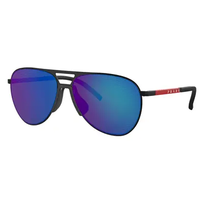 Prada Linea Rossa Man Sunglass PS 51XS - Frame color: Matte Black, Lens color: Light Green Mirr