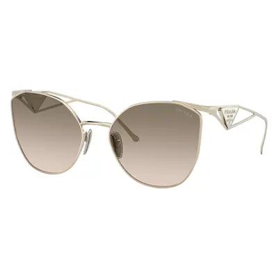 Prada Woman Sunglass PR 50ZS - Frame color: Pale Gold, Lens color: Brown Gradient Grey