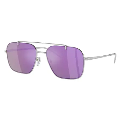 Emporio Armani Man Sunglass EA2150 - Frame color: Shiny Silver, Lens color: Grey Mirror Violet