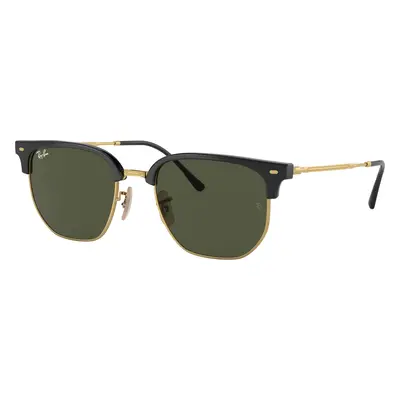 Ray-Ban Unisex Sunglass RB4416 New Clubmaster - Frame color: Black On Gold, Lens color: Green