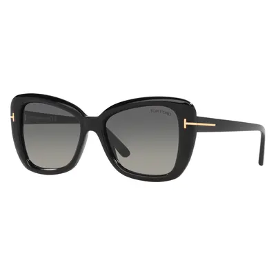 Tom Ford Woman Sunglass FT1008 - Frame color: Black Shiny, Lens color: Grey Gradient