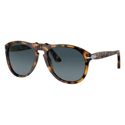 Persol Man Sunglass PO0649 649 - Original - Frame color: Madreterra, Lens color: Light Blue