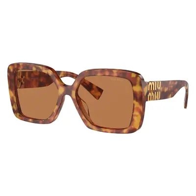 Miu Miu Woman Sunglass MU 10YS - Frame color: Light Havana, Lens color: Brown