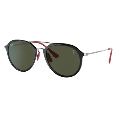 Ray-Ban Unisex Sunglass RB4369M Scuderia Ferrari Collection - Frame color: Black, Lens color: G